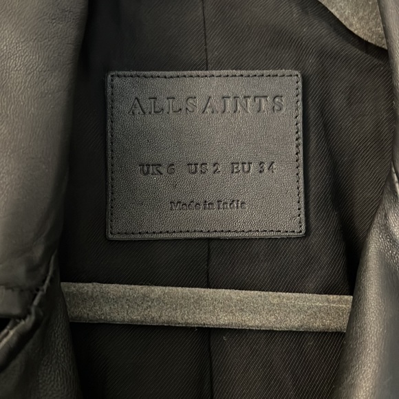 All Saints Balfern Leather Jacket - Picture 3 of 4